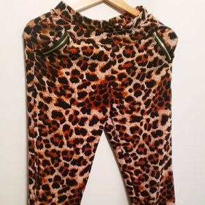 Animal prints Pants 60% cotton